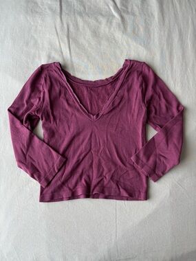 Anthropologie V-Neck Long Sleeve Top